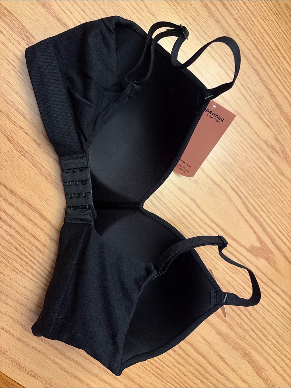 NWT Shapermint Black Seamless Wireless Light Support Bra - Size Small - Picture 5 of 5